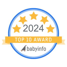 BabyInfo Top Ten award badge logo 2024