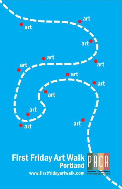  promo graphic for First Friday Art Walk with Portland Arts &amp; Cultural Alliance 