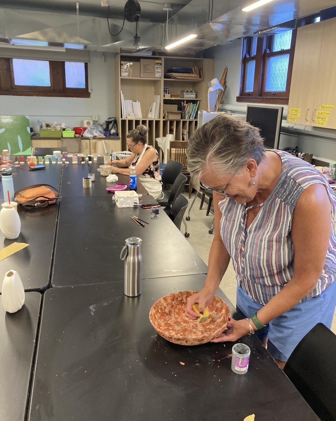 Great bisqueware glazing class last Thursday! Pieces are gettin toasty in the kiln over the weekend, and will be ready to head home in a few days!