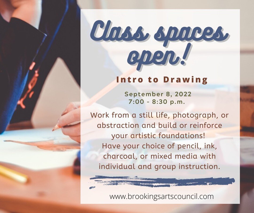 Spaces still available for our drawing basics class with Erik Ritter tomorrow night!

Work from a still life, photograph, or abstraction and build or reinforce your artistic foundations! Have your choice of pencil, ink, charcoal, or mixed media with 