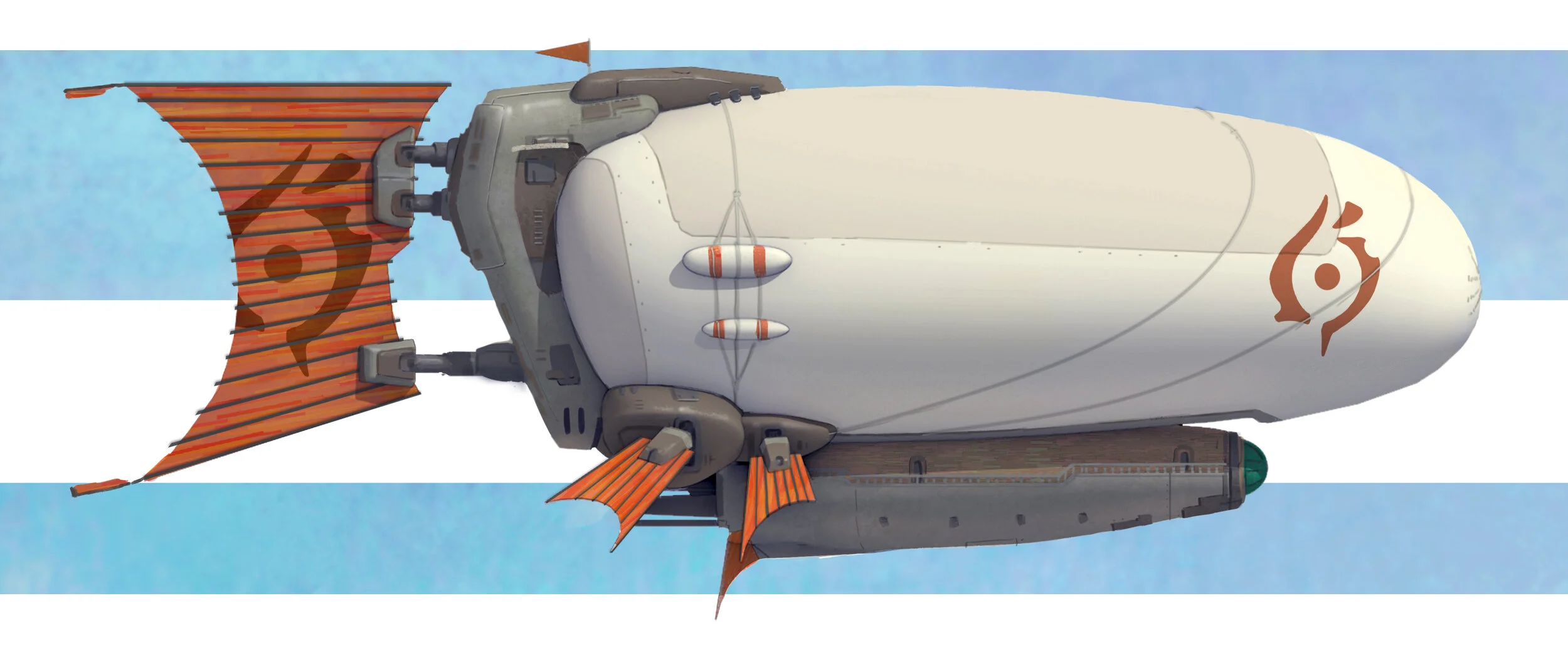 Their main way of transportation are blimps, which serve as war, trade and civilian vessels.
