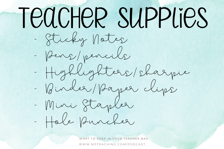 What to Keep in Your Student Teacher Bag — Mrs. Kayla Durkin