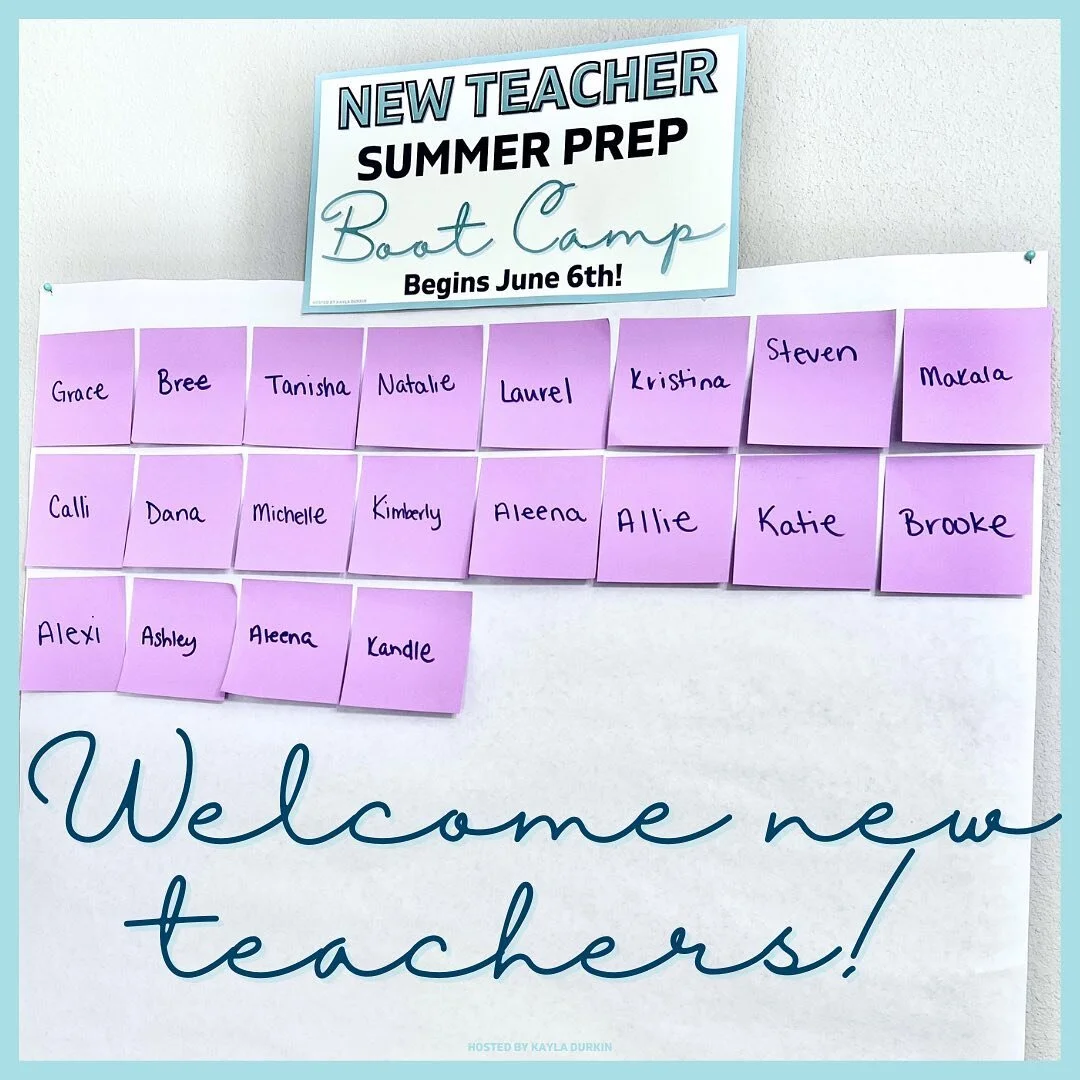 To the 20 teachers joining us for our New Teacher Summer Prep Boot Camp, WELCOME! I absolutely cannot wait to kick things off on June 6th! 

Your first year of teaching is going to be one for the books without a doubt, and I truly hope it&rsquo;s for