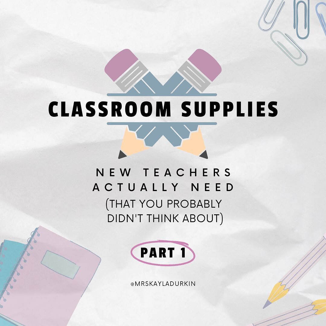 Let&rsquo;s talk about the supplies you&rsquo;ll actually want on hand at all times in your classroom, that you probably didn&rsquo;t think about. 

Are these items super cutsey and fun? Not really. Are they super practical though? You bet! 

There a