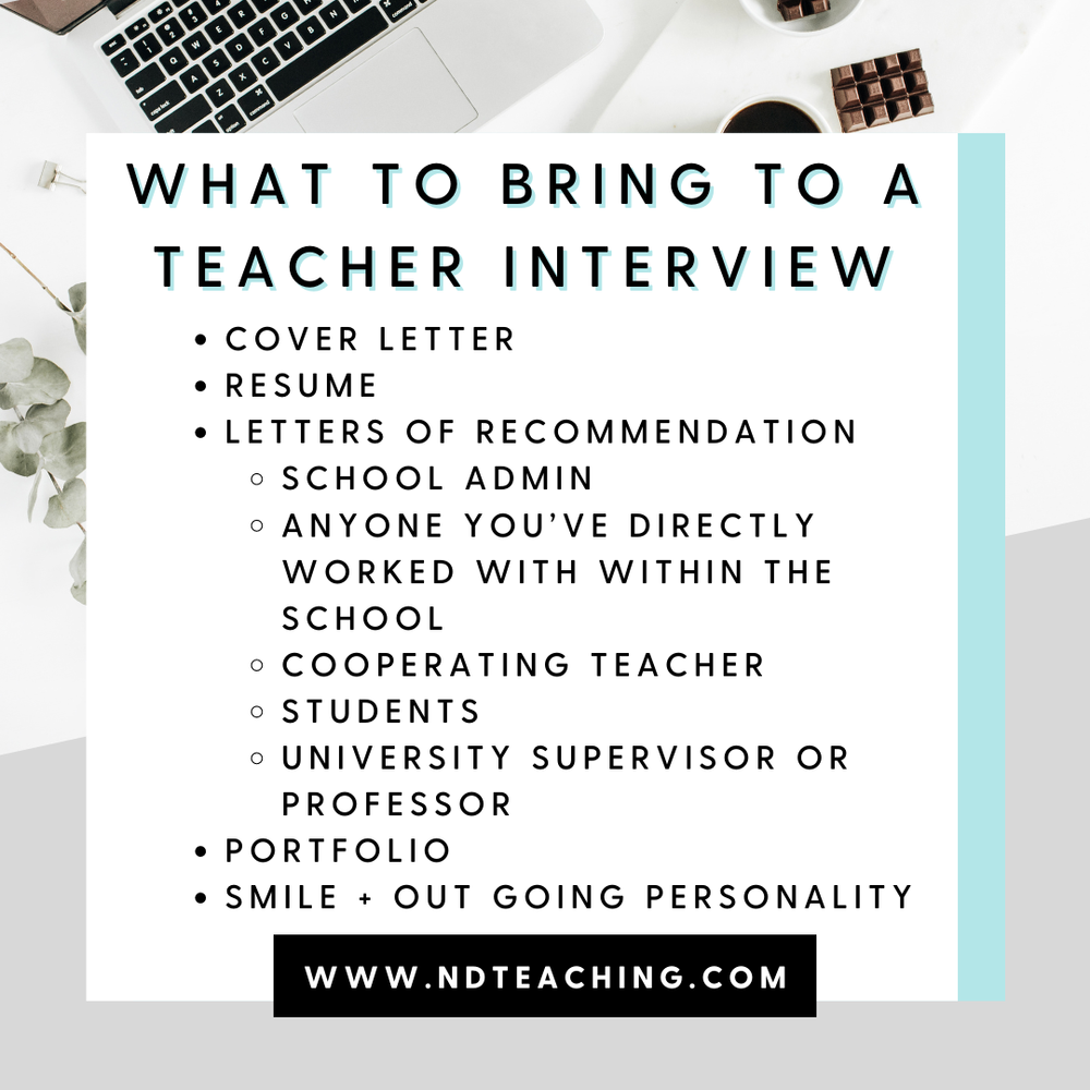 What to Bring to a Teacher Interview — Mrs. Kayla Durkin