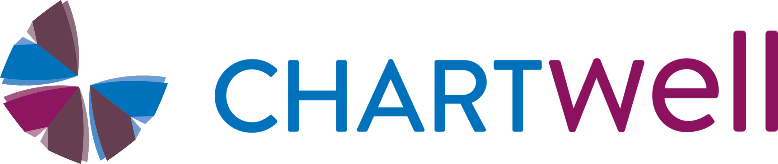 Charity logo featuring a stylized heart shape made of purple, pink, and blue segments, with the word 'CHARItworl' written next to it in blue and purple letters.