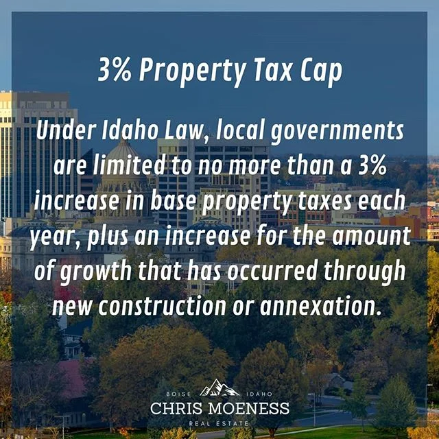 Did you know about the 3% Property Tax Cap? Tag a friend who would be interested in this. For more info on how your property taxes are used, go to the City of Boise website page listed below.
.
www.cityofboise.org/departments/finance-and-administrati
