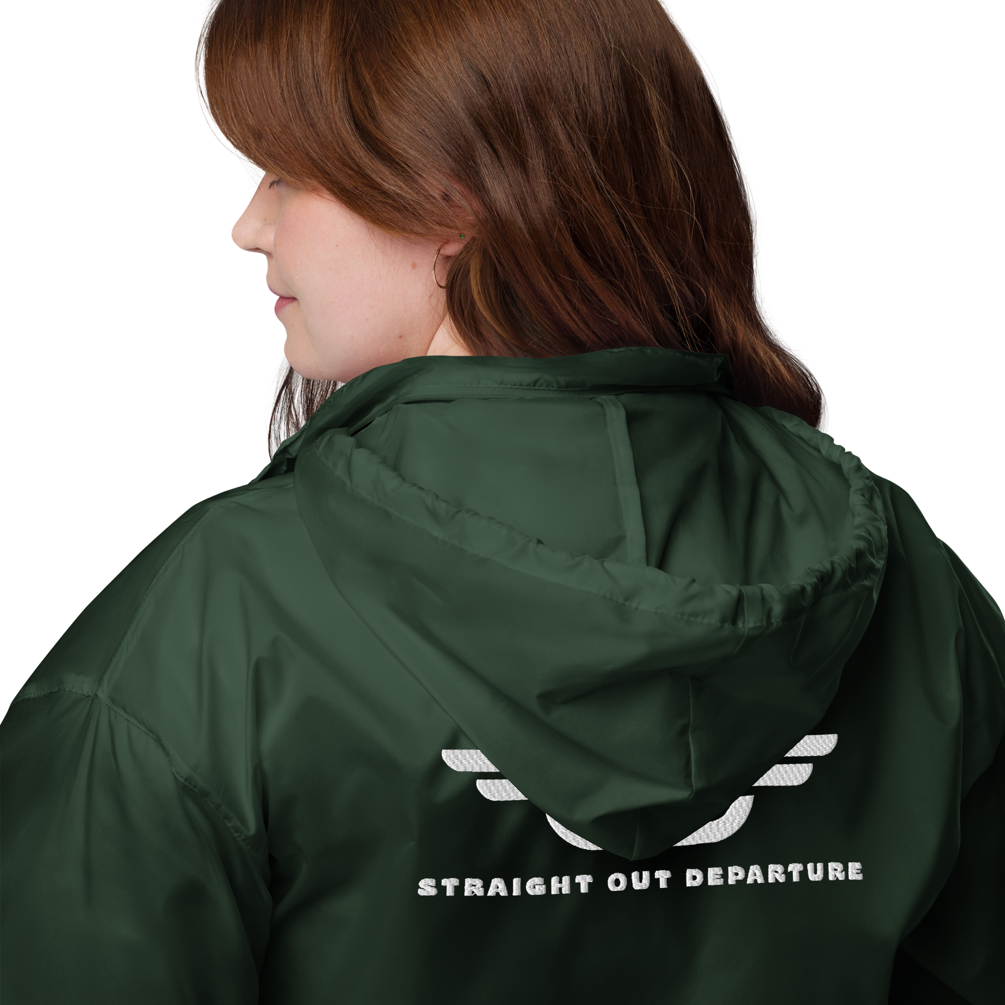 basic-unisex-windbreaker-forest-green-back-2-6506f73f78a4d.png