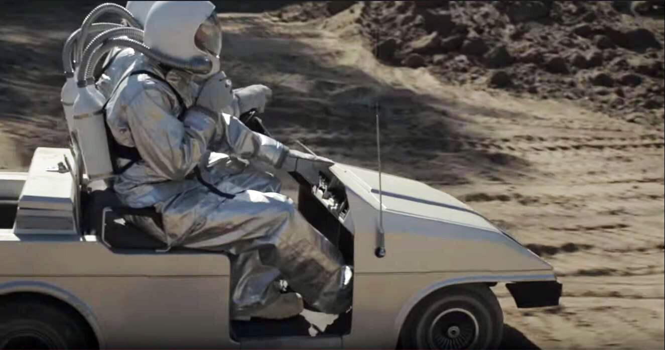 The modified DeLorean golf cart from the “Sherman” music video.