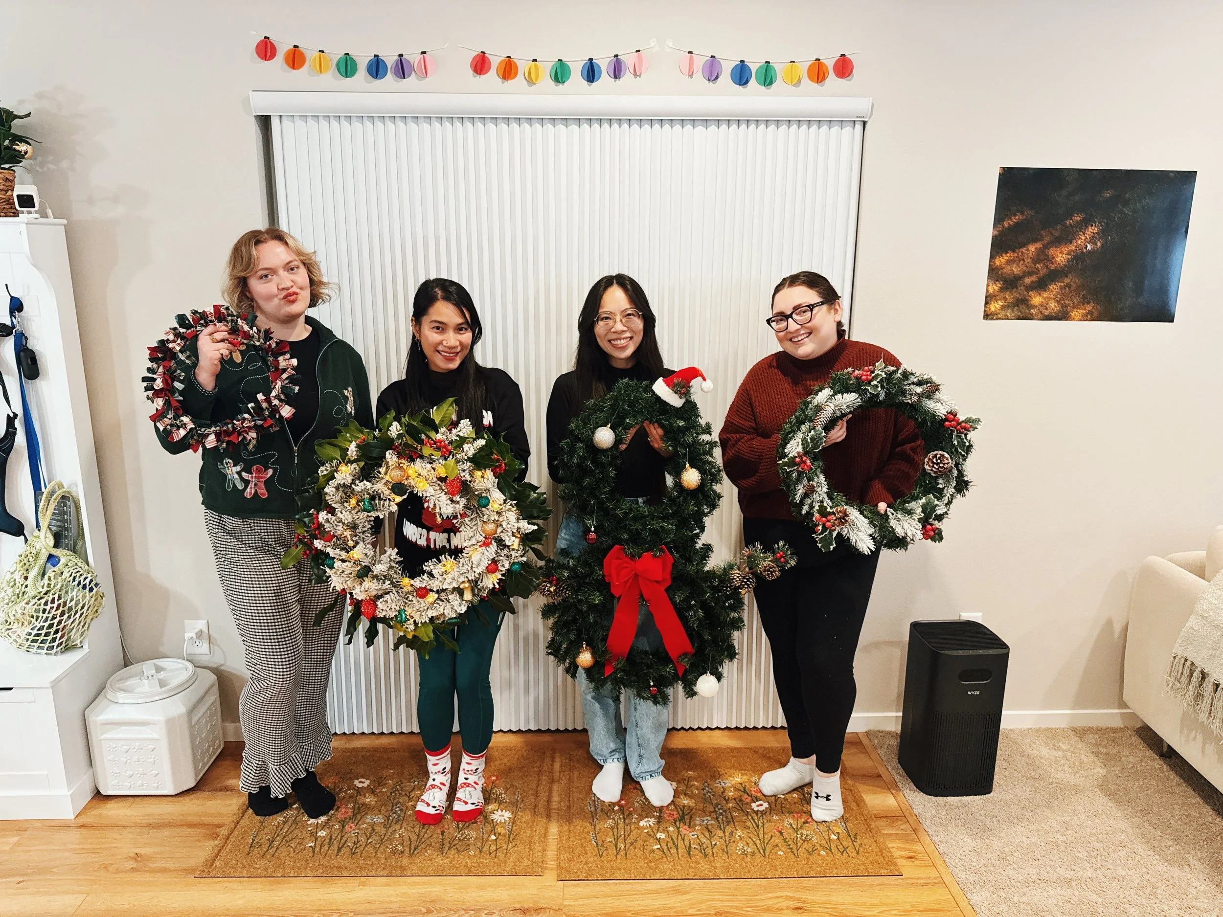 Wreath Making Girls’ Craft Night! &amp; Client Event | VLOGMAS Day 8