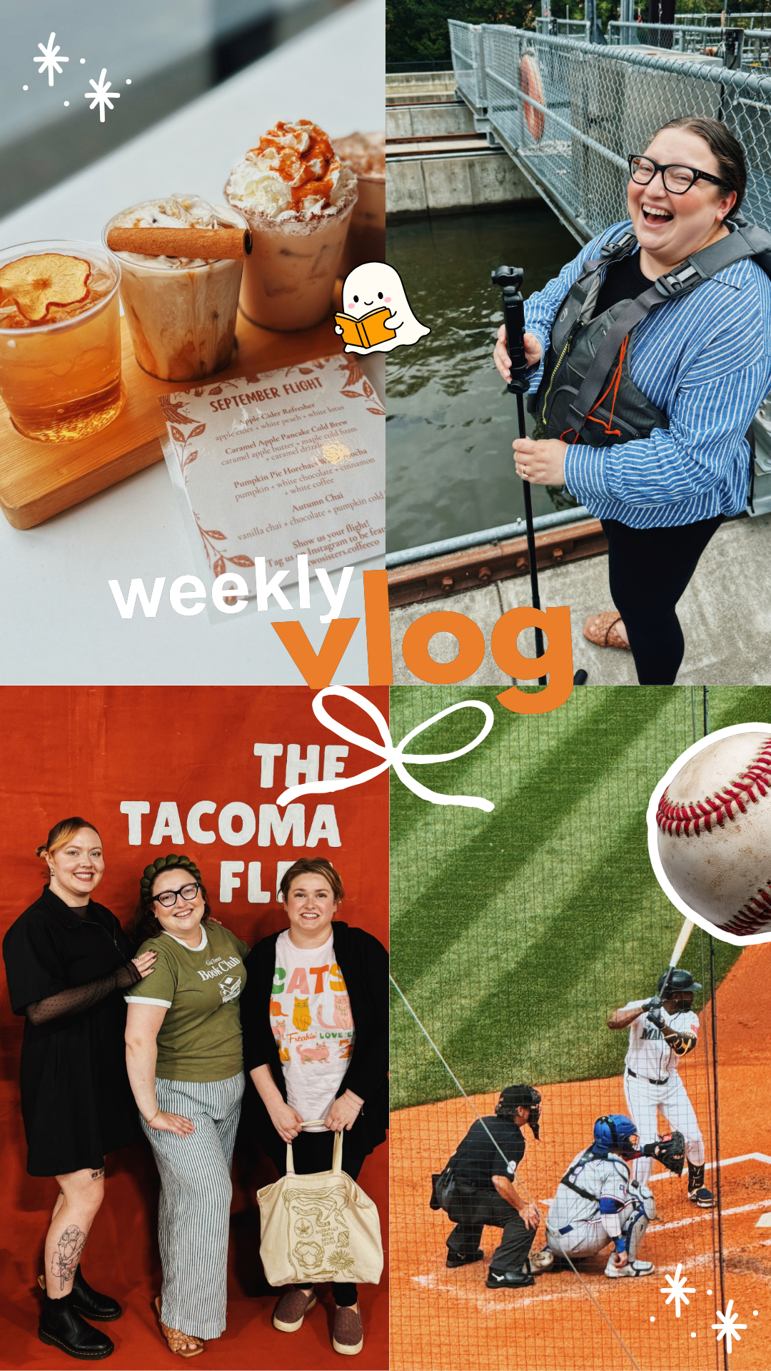 Book Club &amp; Flea Market, Mariners Game, Fall Coffee Flight, Pack with Me! | Weekly Vlog
