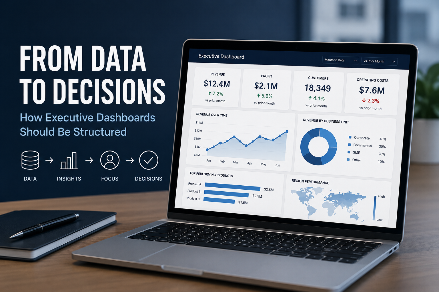 From Data to Decisions: How Executive Dashboards Should Be Structured