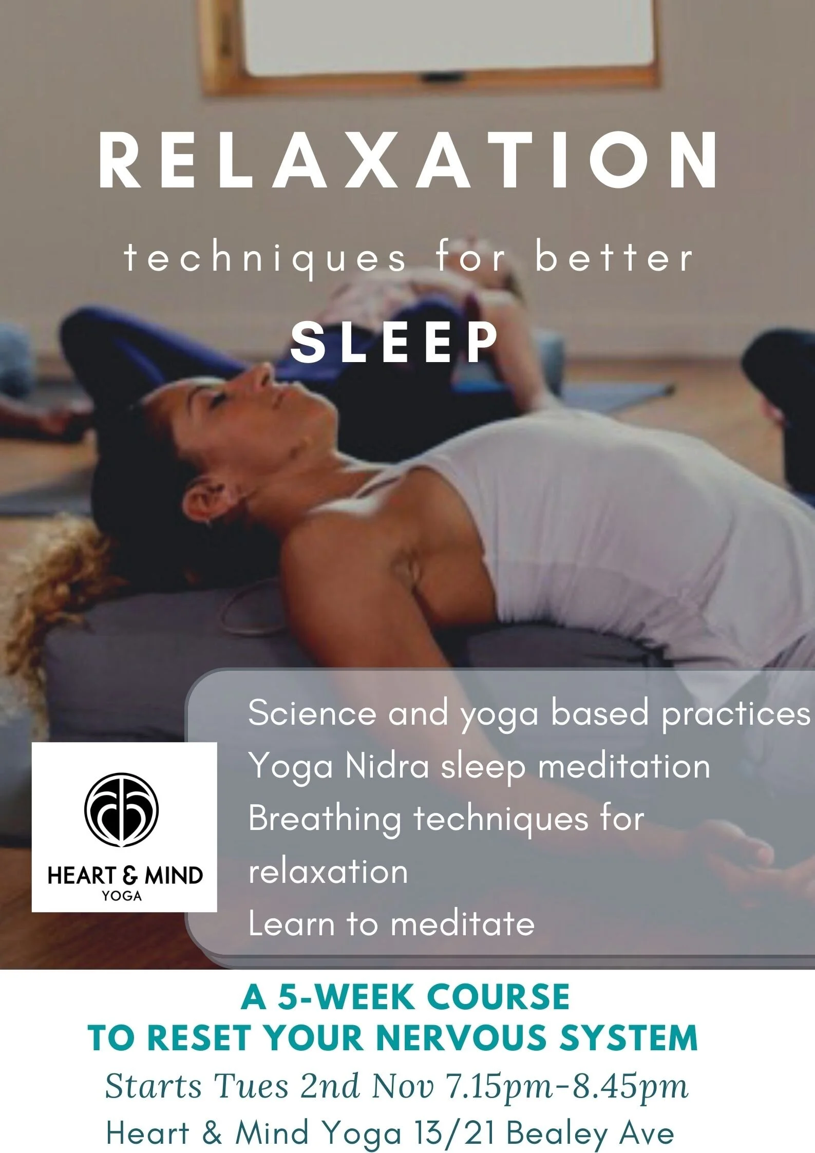 Relaxation techniques for better sleep - a 5 week course