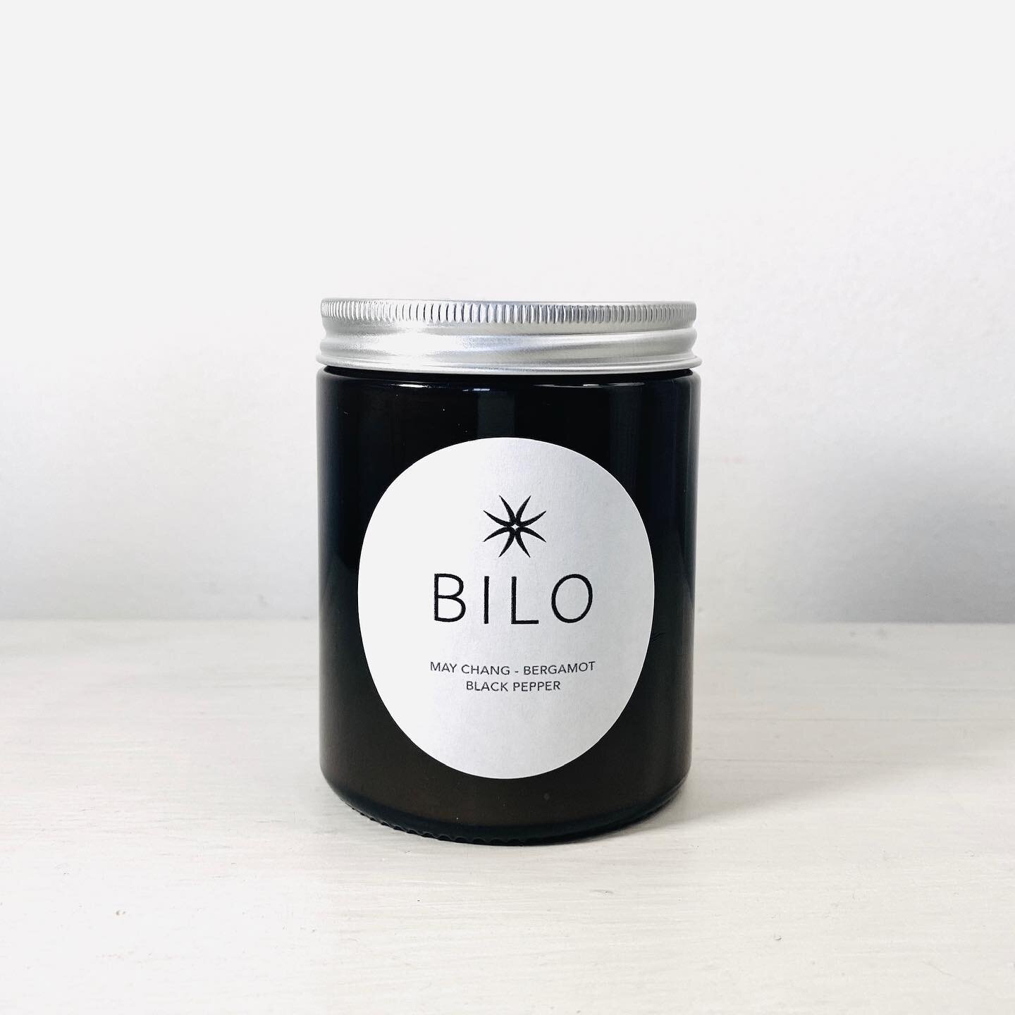Bilo 150g amber candle &pound;18 with a burn time of 30 hours. Available in all of our seven beautiful scents 💚