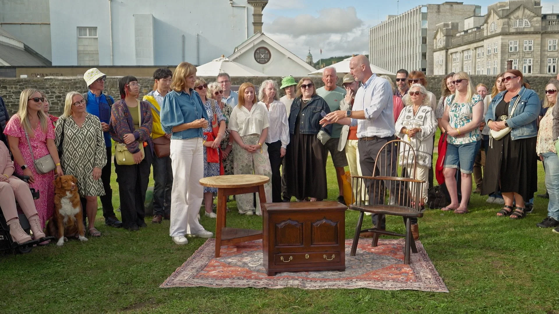 The roadshow visits the National Waterfront Museum in Swansea, where highlights include a rare 19th-century photograph album capturing landmarks of ancient Egypt.

 Raj Bisram sees a valuable collection of diving memorabilia with a poignant story. An