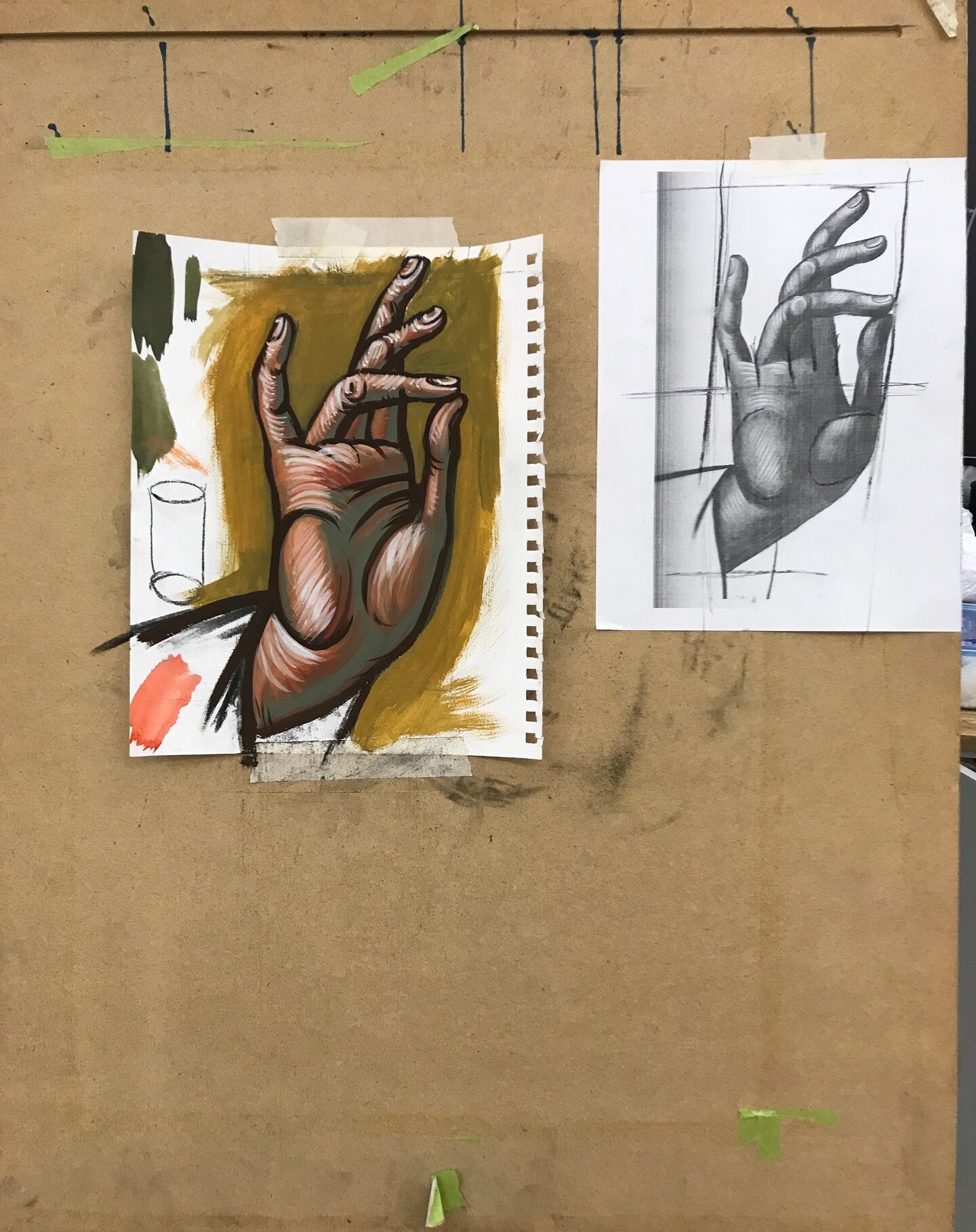 Check out these egg tempera paintings of the Blessing Hand created during the Winter Fall semester at the Ottawa School of Art! This unique hand gesture is a fundamental element of Eastern Orthodox iconography, with its fingers arranged to form the l