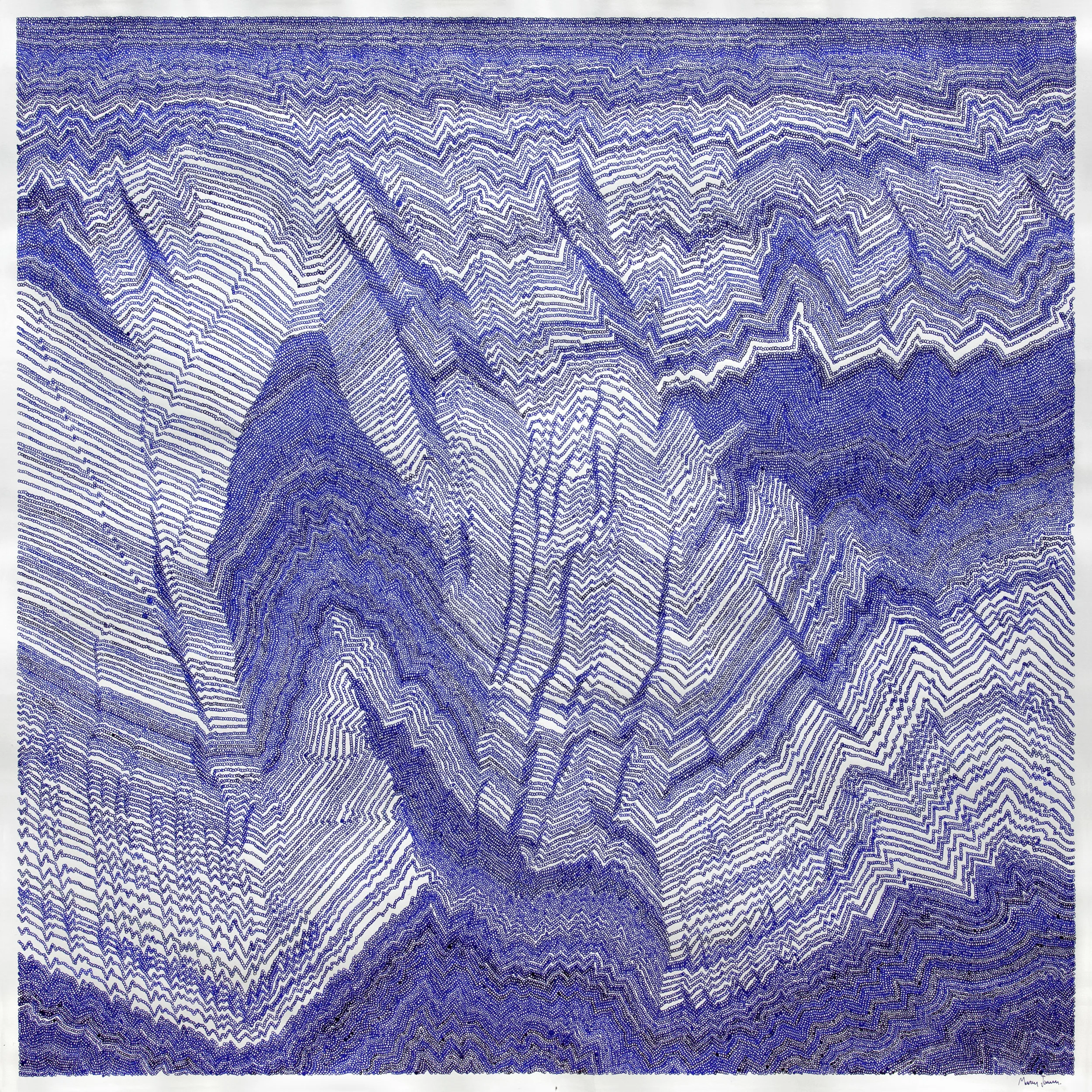 Basal slide 2019, ink on paper, 1500mm x 1500mm