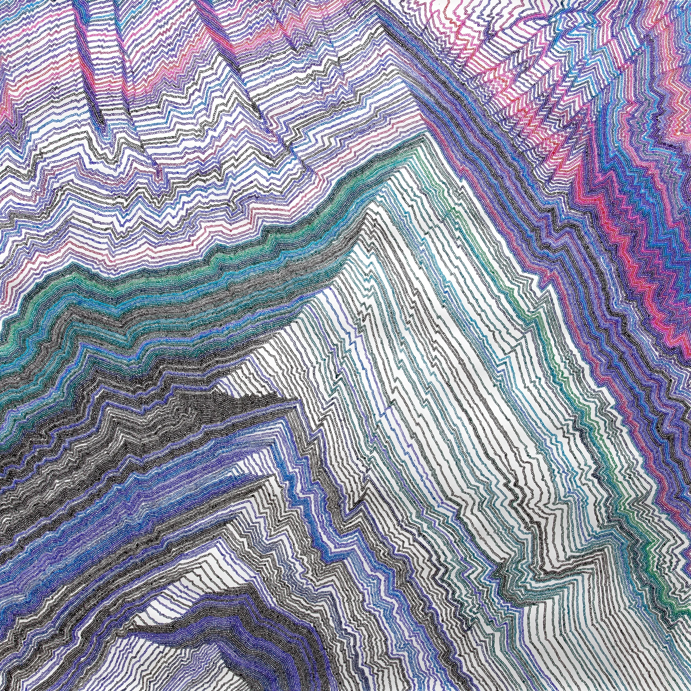  52.005213, -9.736032, Ink on paper, 1500mm x 1500mm 