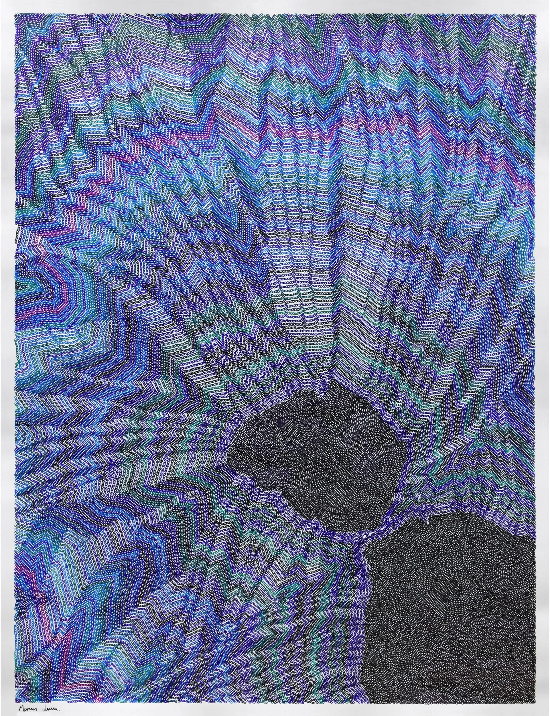 52.003764, -9.766685 2019, ink on paper, 1016mm x 1372mm
