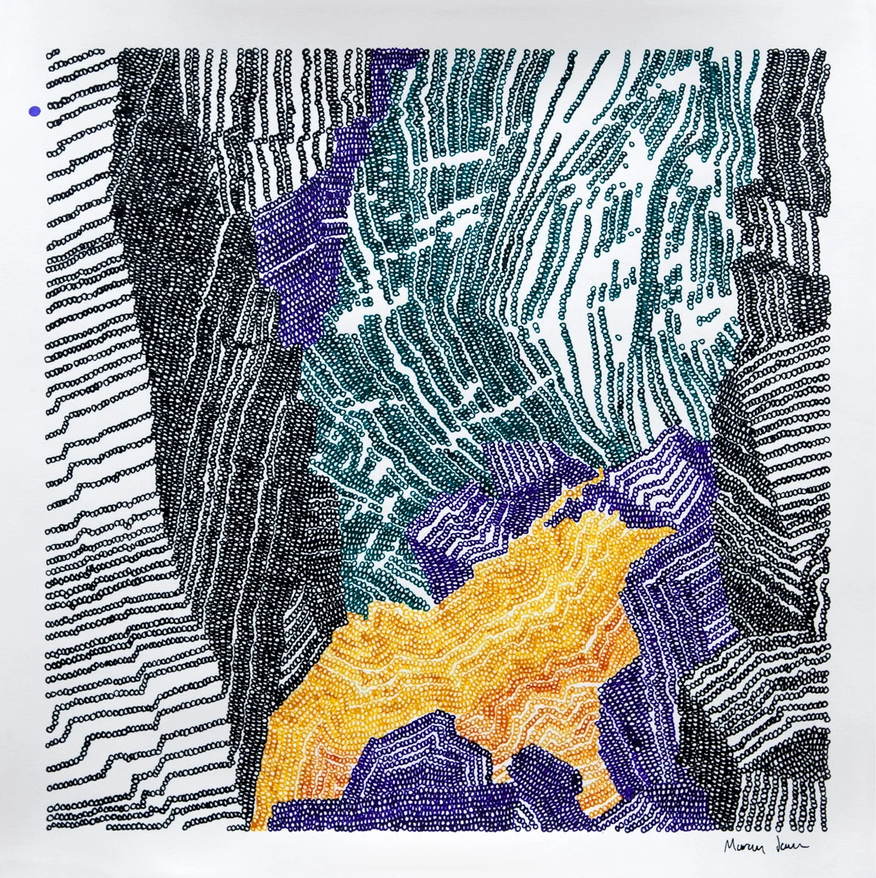 52.001072, -9.737145 2019, ink on paper, 560mm x 560mm