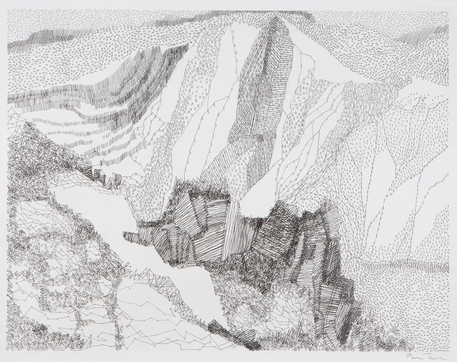 Garnedd Ugain 2015, graphite on Fabriano paper, 950 x 750mm
