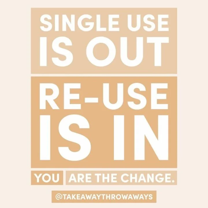 🙌 I can't explain this any better than @ethicallykate so I'll let her words educate and inspire you as it did me....⁠
⁠
Single Use Is Out. Reuse Is In. YOU Are The Change - @takeawaythrowaways⁠
.⁠
Last year, @takeawaythrowaways launched. They're a p