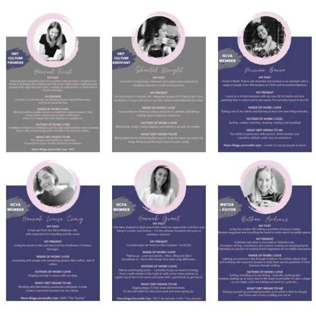 💙 SO proud to have a team of such incredible individuals!⁠
◾ Have you meant the GCVA crew yet?⁠
◾ On the Grit Culture website you can get a very quick summary of our pasts, our present, what we all enjoy inside and outside work and what GRIT means t