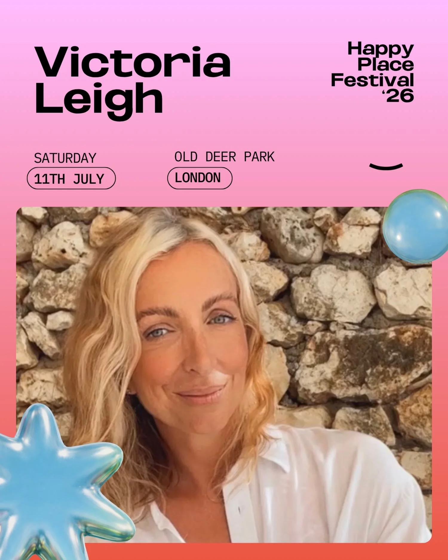 Very proud to say @thisisvictorialeigh will be at @happyplacefestival this year ✨🎉 
(London + Tatton Park)

Working with Vic and seeing the magic she brings when she connects with people (anyone who was on the zoom last night knows!) has been a high