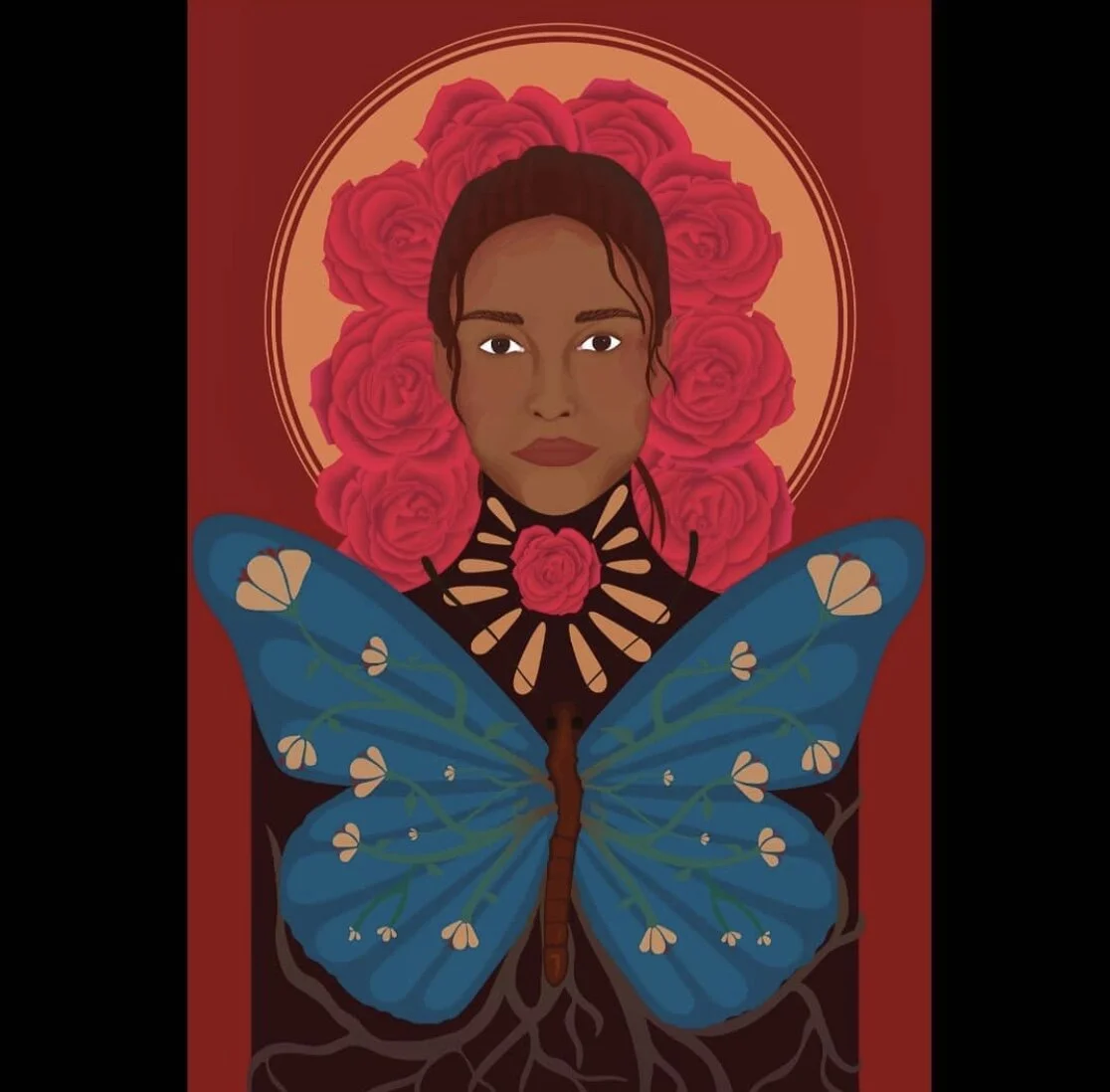 Tierra, Identidad, y Transformación. A trans immigrant refugee that has migrated in search of a safe home where growth and opportunity to thrive is a true reality. Her presence in this land reminds us that justice is possible but it is also not enou…
