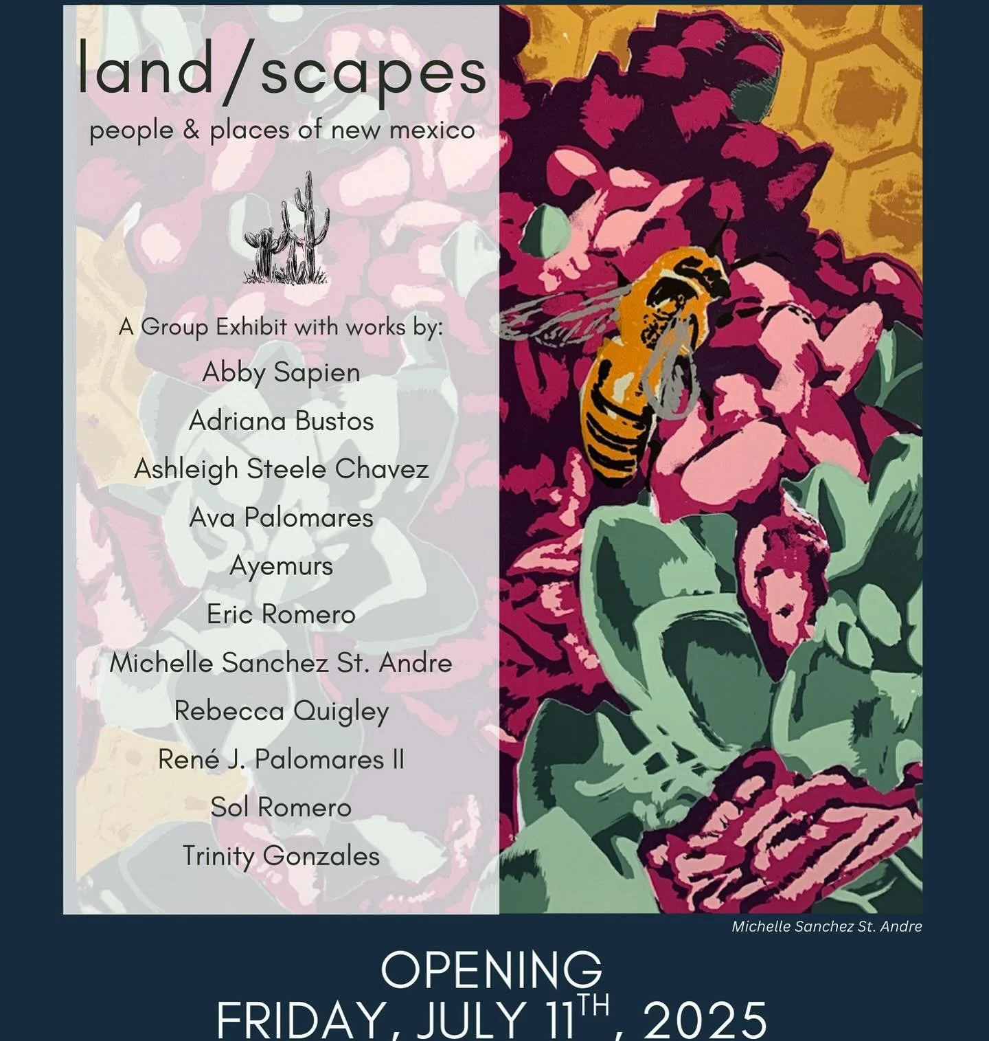 Here&rsquo;s a sneak peek for @abqartwalk at the Orpheum! Join us for land/scapes, a group art exhibition celebrating the people and places that make up New Mexico. 5-8pm #orpheumcommunityhub #abqartwalk