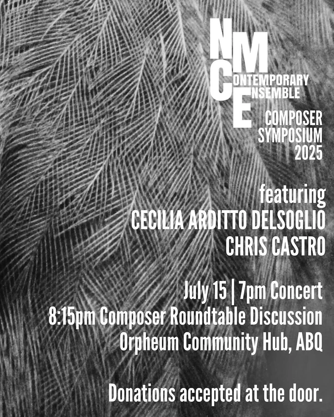 Tomorrow night! Join the @nmcontemporaryensemble for a concert and round table discussion here at the Orpheum Community Hub. 7pm. Donations accepted at the door. Repost from @nmcontemporaryensemble
&bull;
The NM Contemporary Ensemble is excited to be