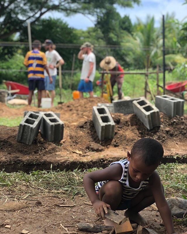 We build together #villagehopeproject #globalfamily #brighterfuture #missionfiji #empower #native #fiji