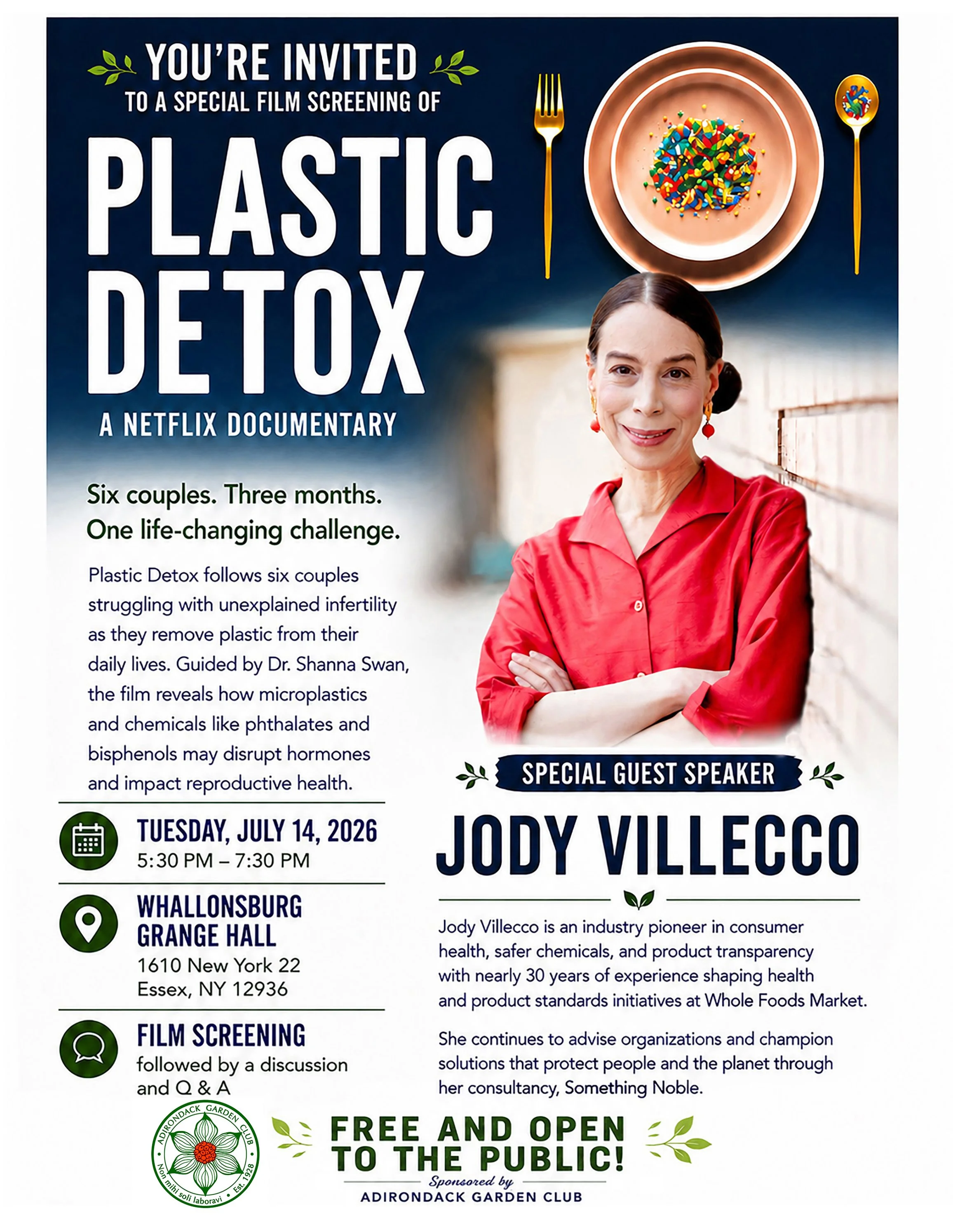 "The Plastic Detox" Film Viewing - Open to the Public
