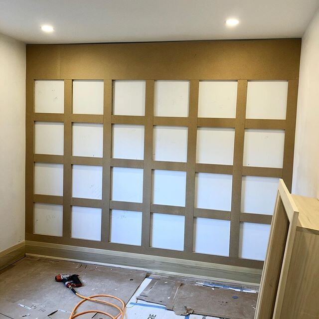 Feature wall coming in hot... tomorrow we&rsquo;ll be getting the inlays and crown done. #futureAndraderesidence @_chantelly_