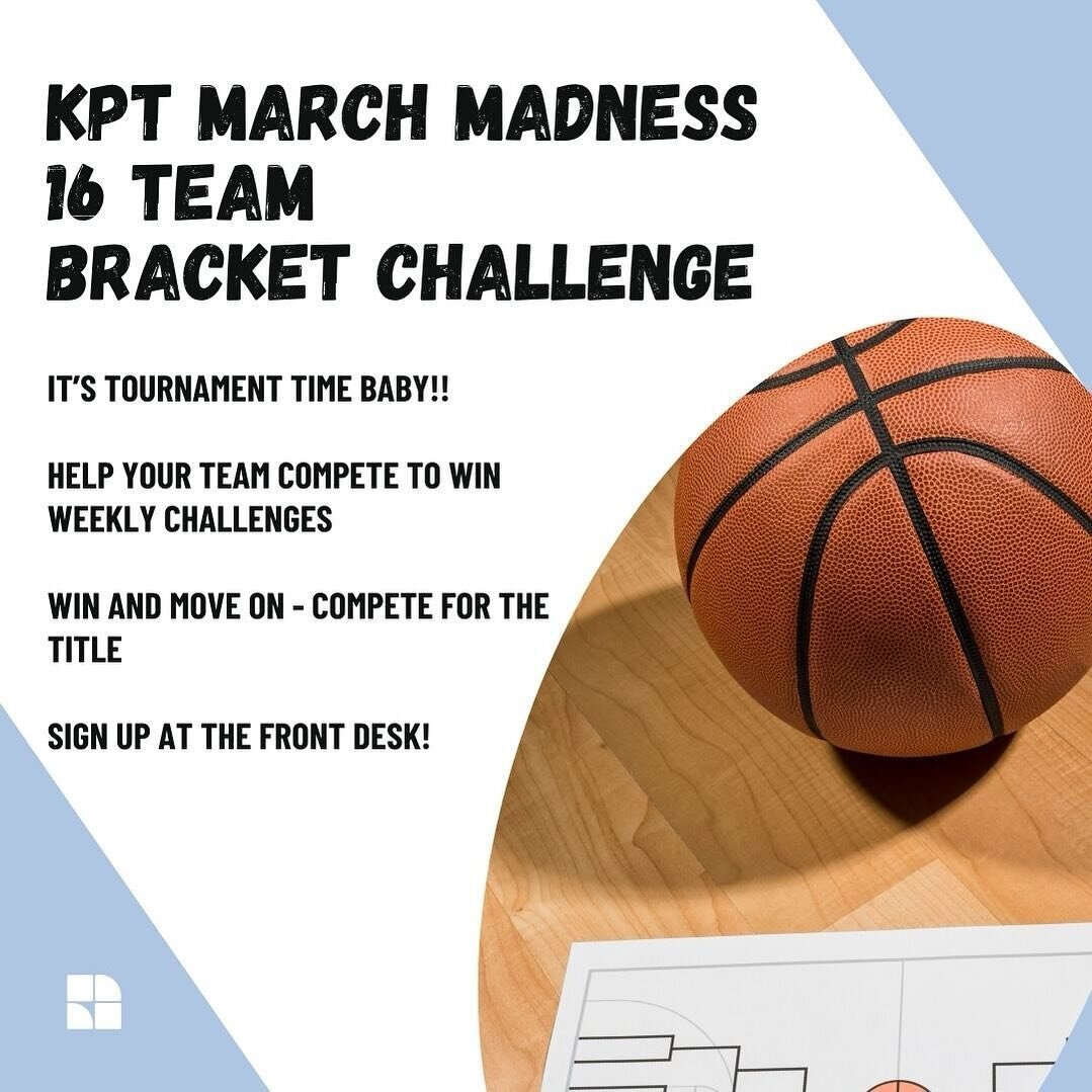 It&rsquo;s tournament time baby! 
Compete to take home the championship 🏆

KPT March Madness
March 4-30

Tag a buddy you want on your team 👇🏽
Register at the front desk 

#kpt #runlifttrain