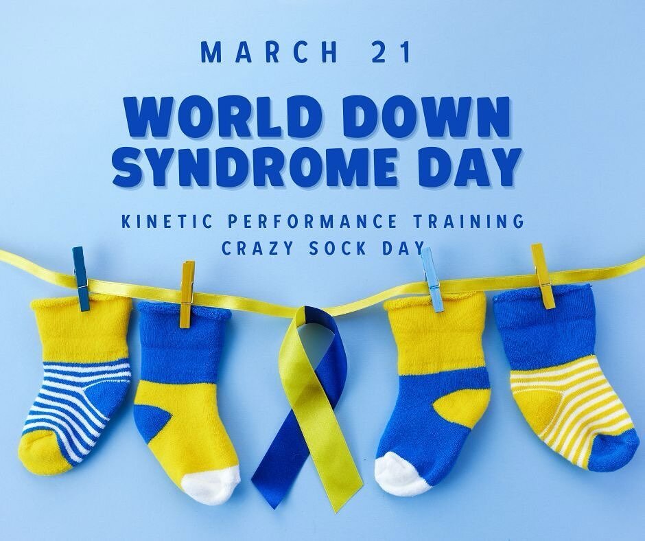 3-21 🎗️This Thursday, celebrate World Down Syndrome Day with us!

Rock your crazy socks and let&rsquo;s get to work! 💙💛

#kpt #runlifttrain #welovehomieswithextrachromies