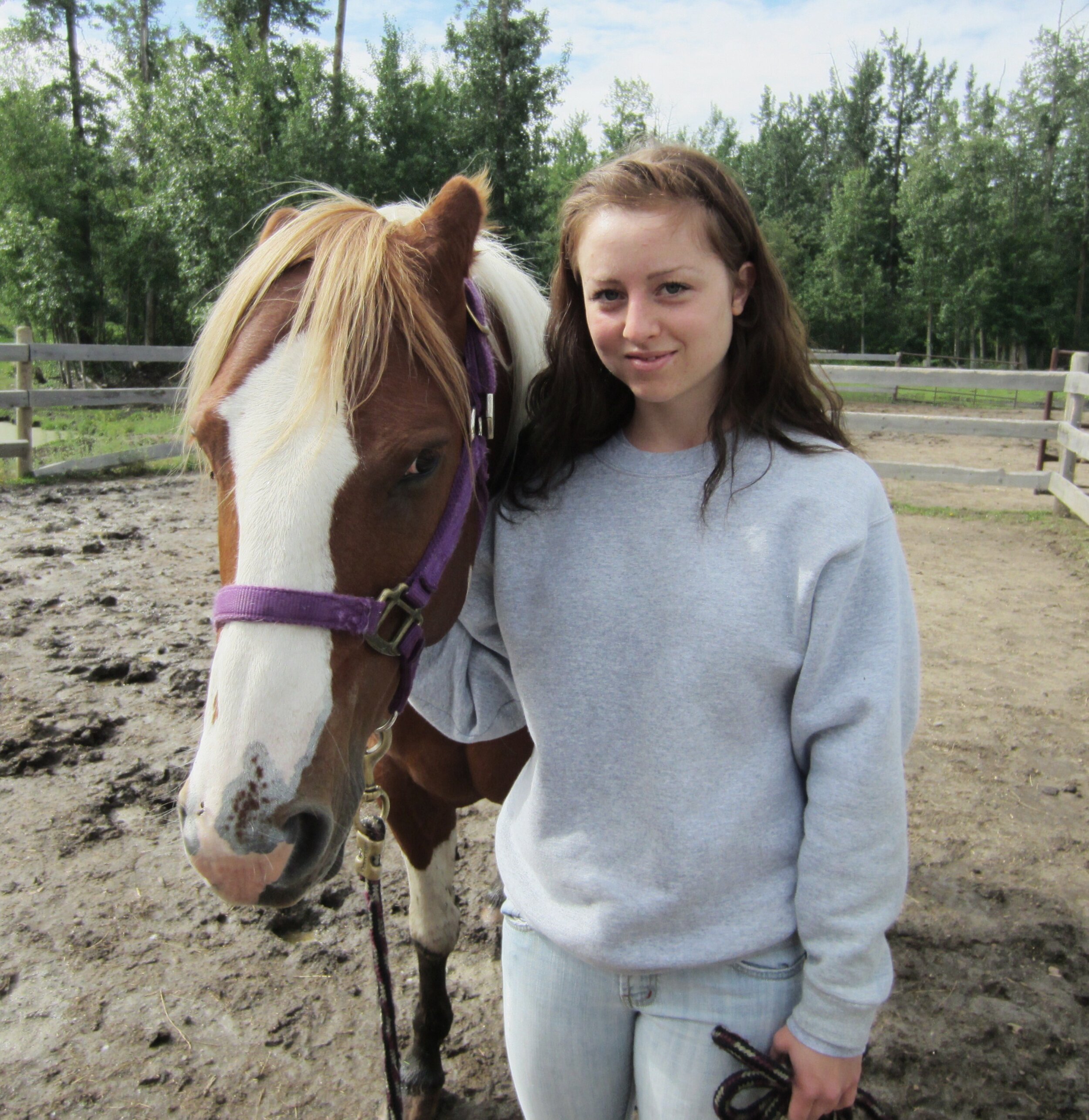 With Eileen's rescue horse 