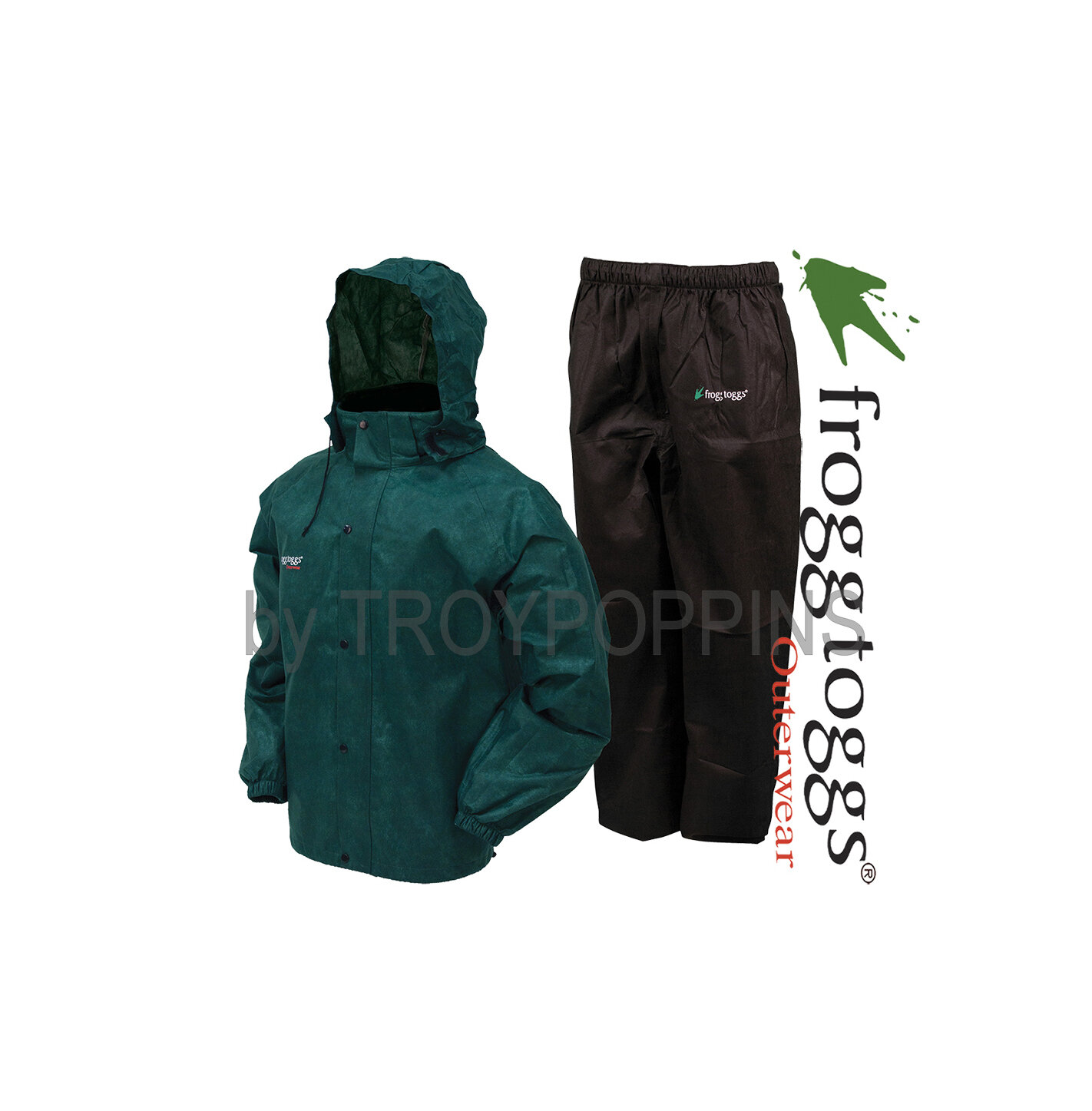 NEW FROGG TOGGS AS1310-109 All Sport Rain Suit GREEN/BLACK XL 