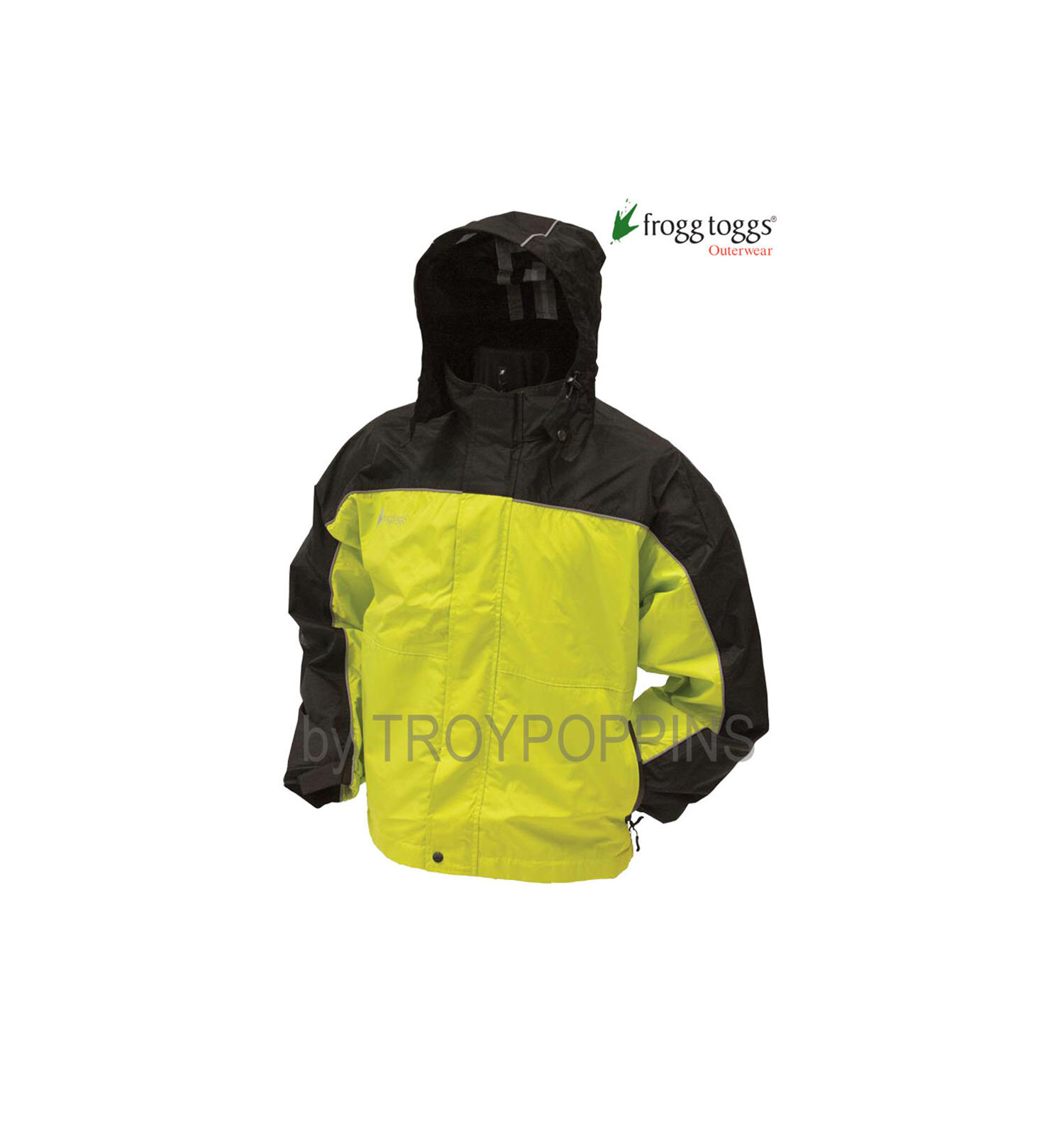 Black FROGG TOGGS Toadz Highway Reflective Jacket 