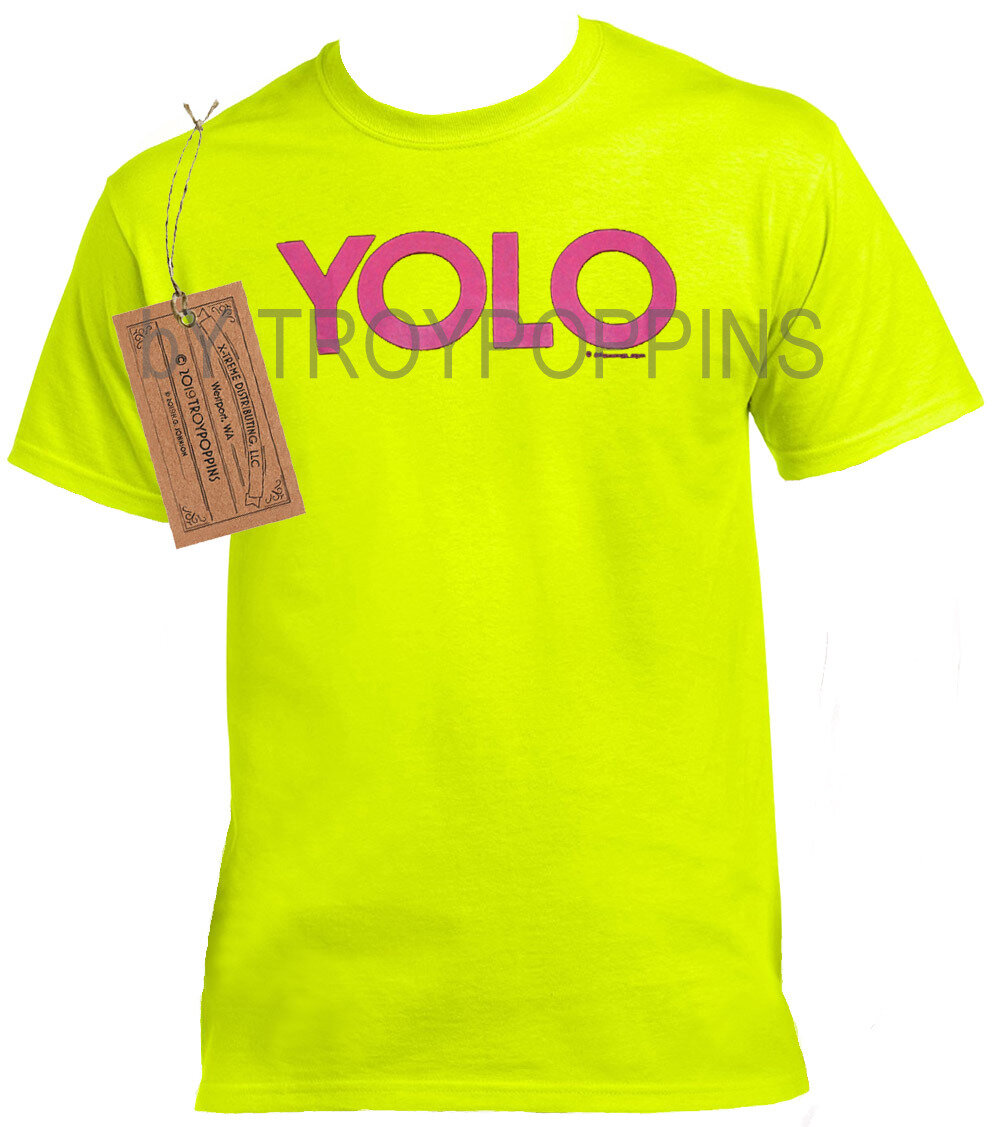 1-YOLO-YOU ONLY LIVE ONCE-TEXT WEAR GEAR NOVELY VACATION GRAPHIC PRINTED T-SHIRT (Copy)