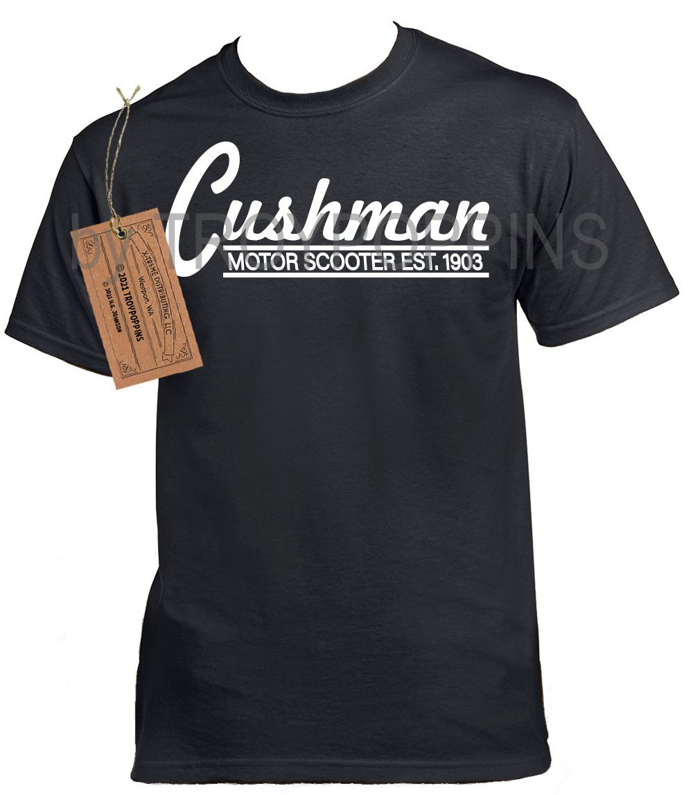 1-Cushman Motor Scooter Silk screened t-shirt in multiple colors Gildan Ultra Cotton Truckster Haulster or other vintage collectors mechanic (Copy)