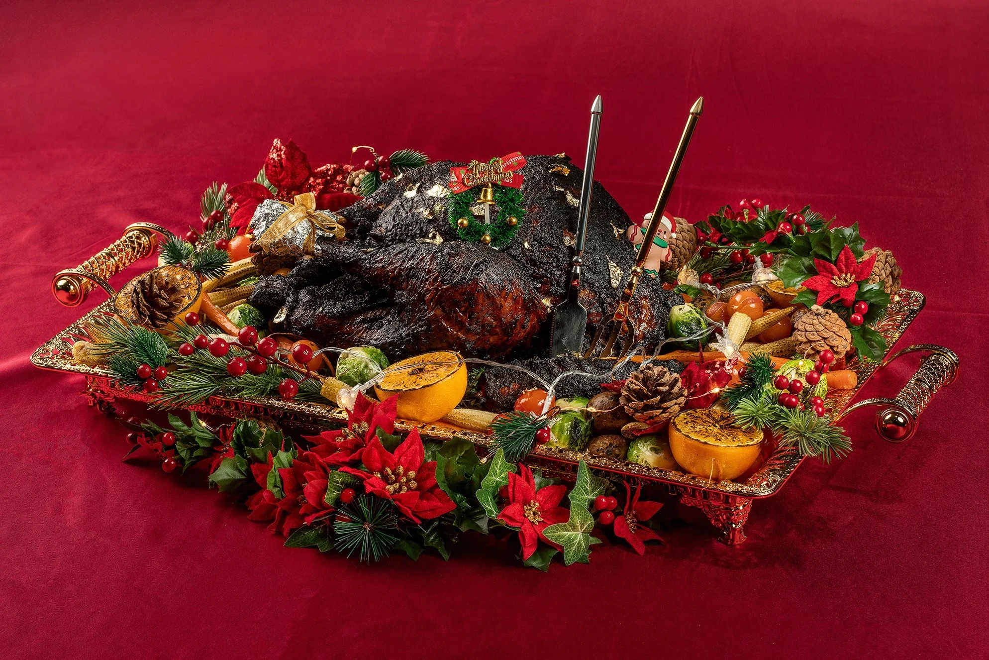 Christmas Roast Turkey with Buah Keluak Rub