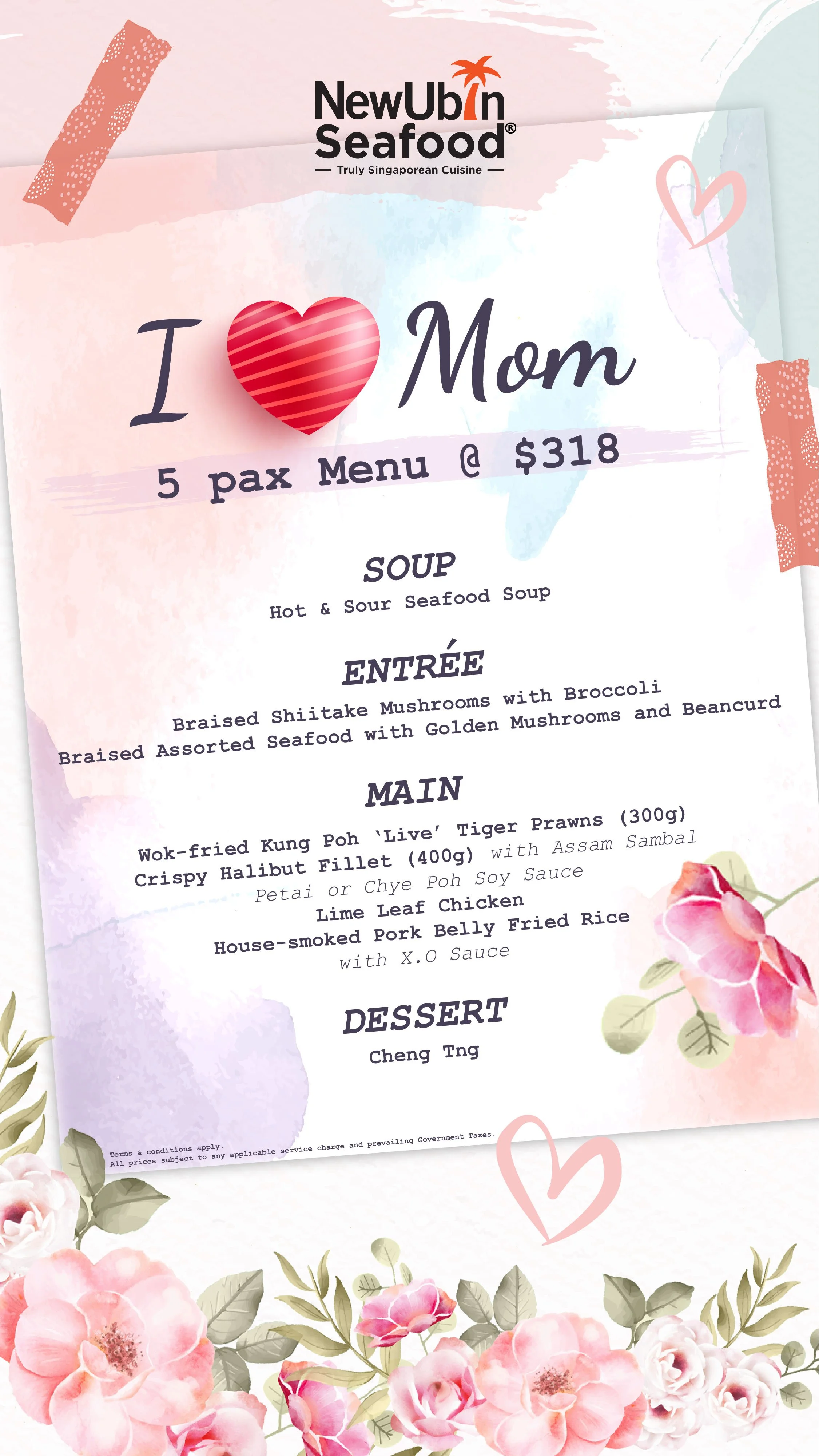 I Love Mom Menu