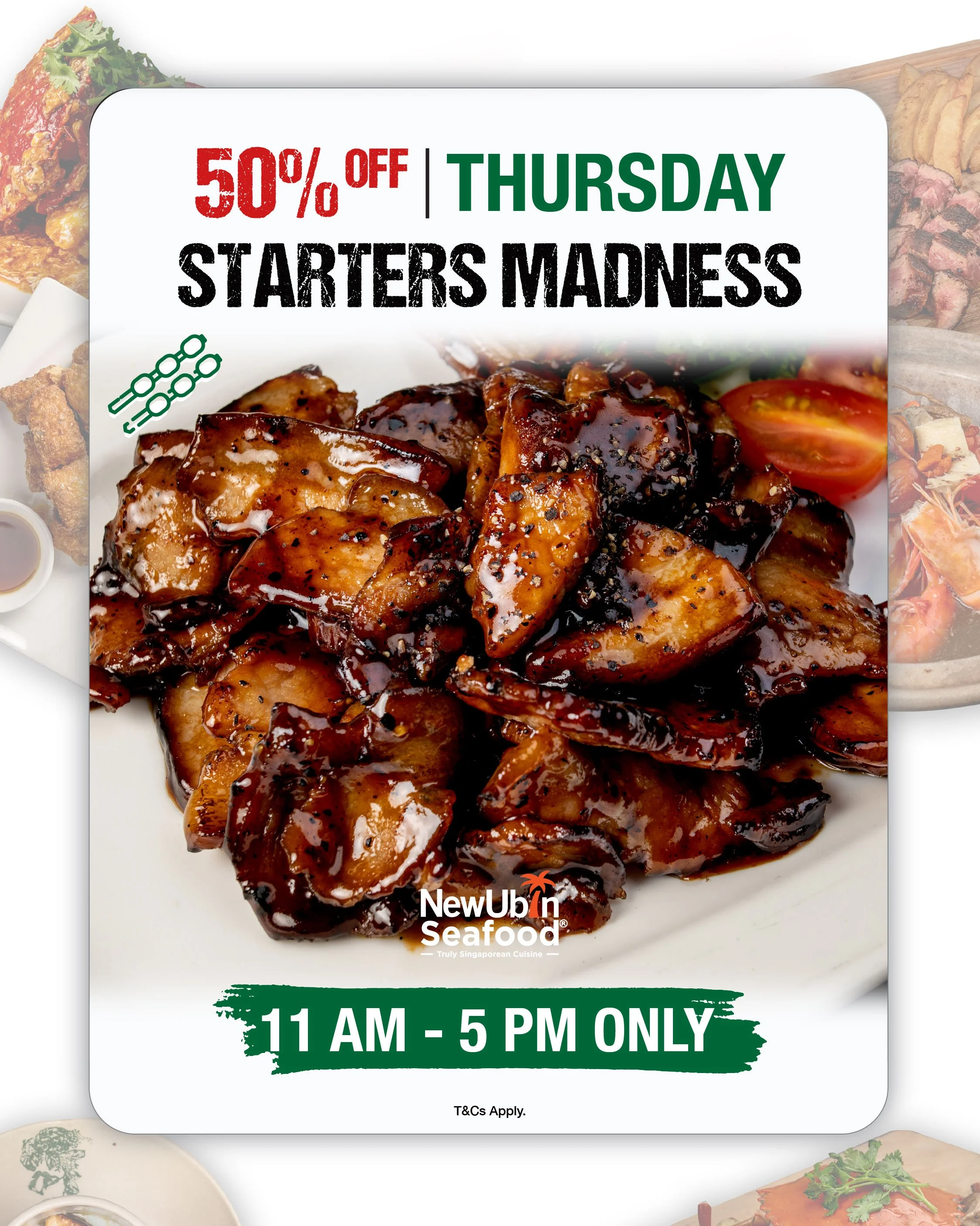 starters platter Singapore 50 percent off Thursday starters madness New Ubin Seafood lunch deal