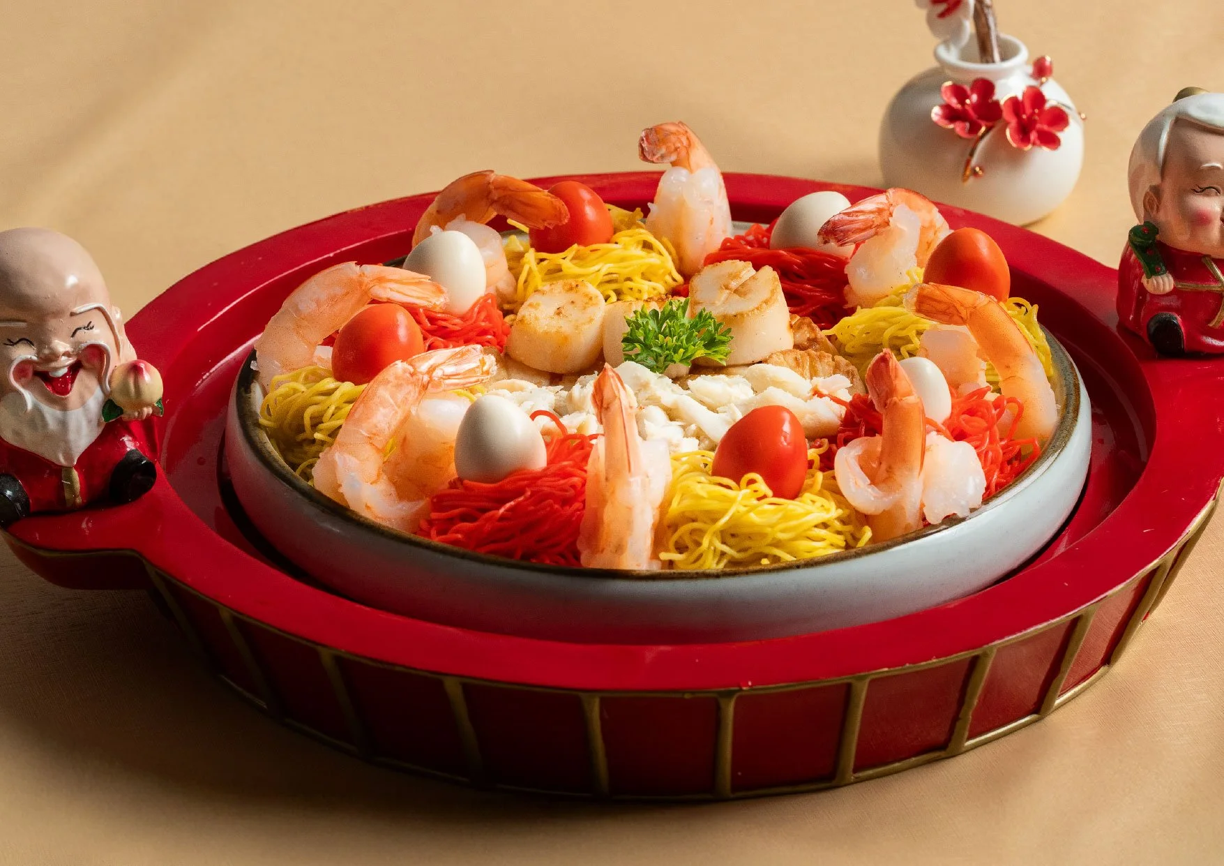 Silken Seafood Noodles of Longevity ⾦丝骥鬃⻓寿⾯