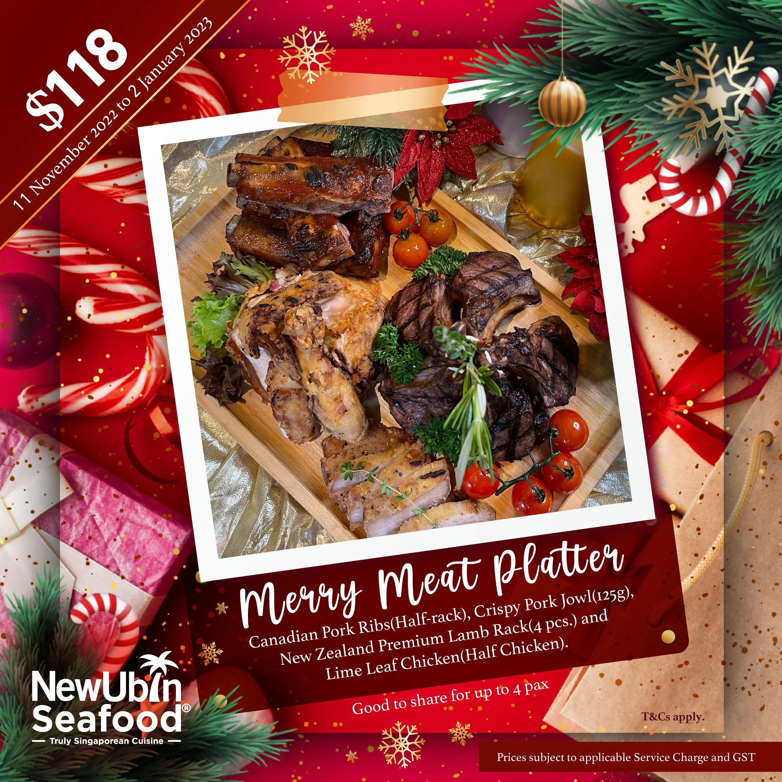 New Ubin Seafood's Merry Meat Platter