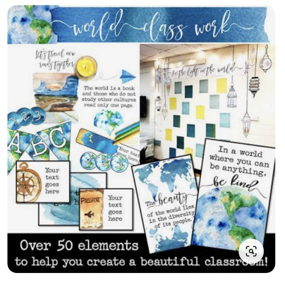 Classroom Tour with lots of FREEBIES!  Nautical classroom, Classroom tour,  Classroom