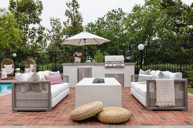 The goal for our backyard remodel was to turn some of the existing grass area into usable space; somewhere we could lounge around and entertain friends. Mission accomplished! Scroll to see the before. #homewithislaandduke // Design: @islaanddukeinter