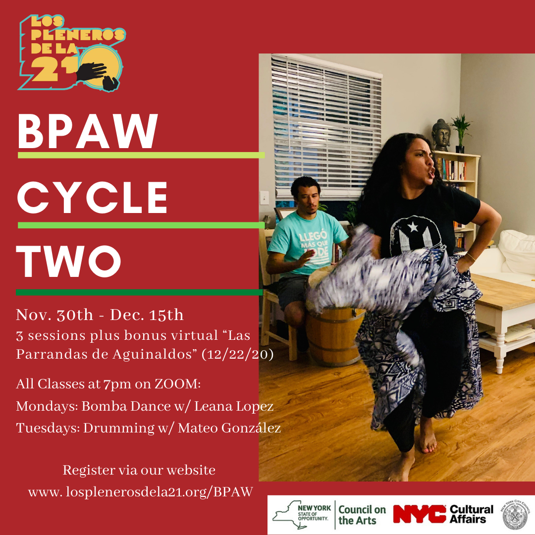 BPAW Cycle 2: Live Dance and Drumming Sessions via Zoom