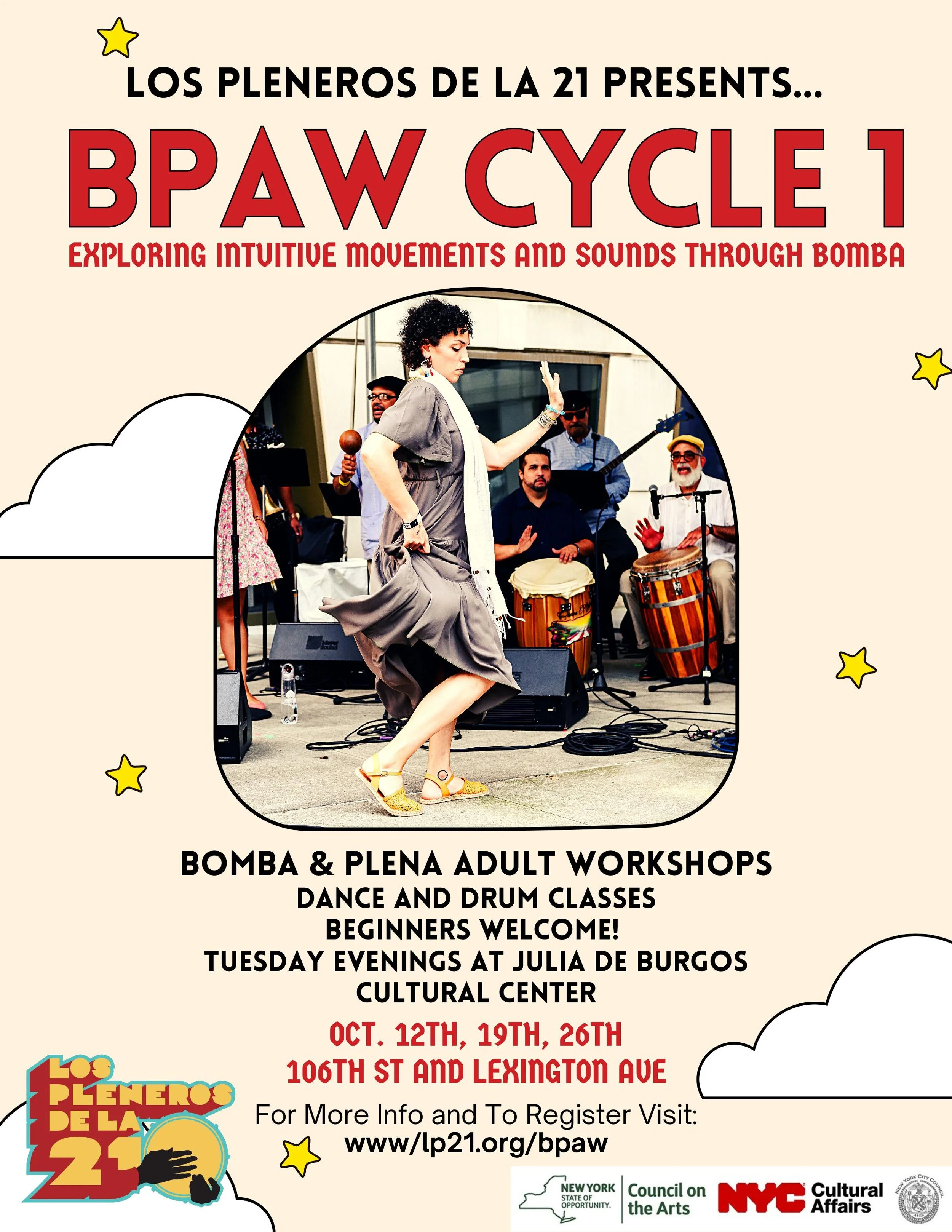 Bomba & Plena Adult Workshops: Cycle 1